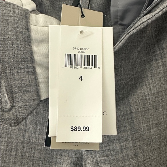 Banana Republic Light Gray Women's Dress Pants - Straight Leg - Picture 4 of 5